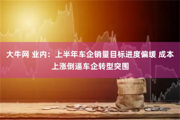 大牛网 业内：上半年车企销量目标进度偏缓 成本上涨倒逼车企转型突围